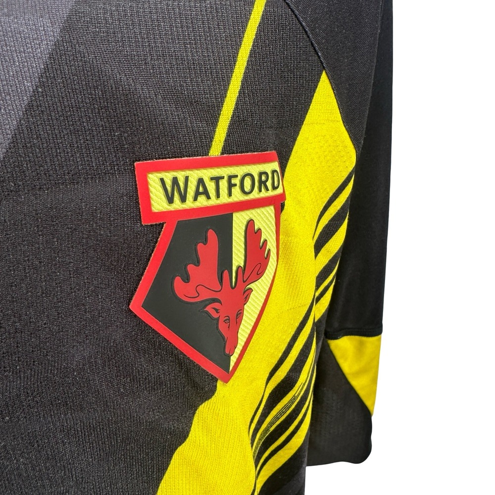 Kelme Watford FC Soccer Jersey 2023 2024 Home Mens 2XL Yellow Black MrQ Corpay - Picture 3 of 12